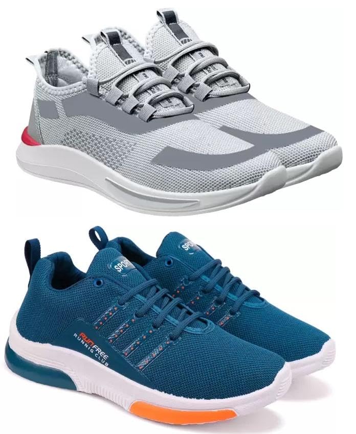 Exclusive Range of Trend-Based Comfortable Sports Running Shoes for Men (Pack of 2) Multi-image-47