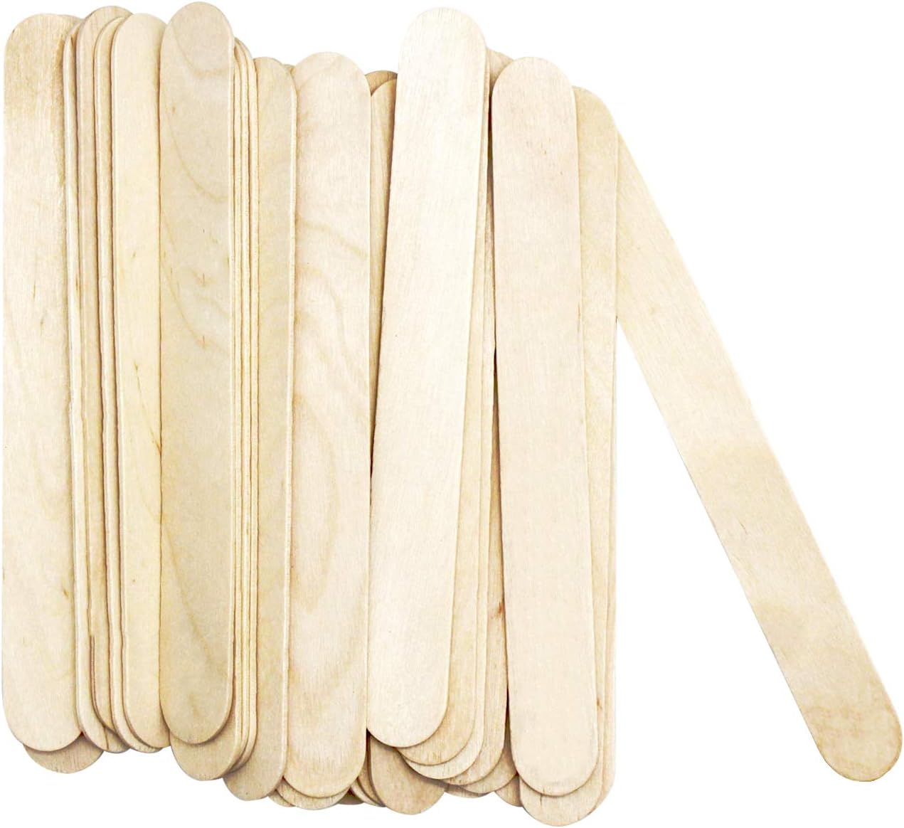 Natural Jumbo Craft Sticks 6" Tongue Depressors Waxing Applicator Spatulas Hair Removal 200 Pcs 150mm