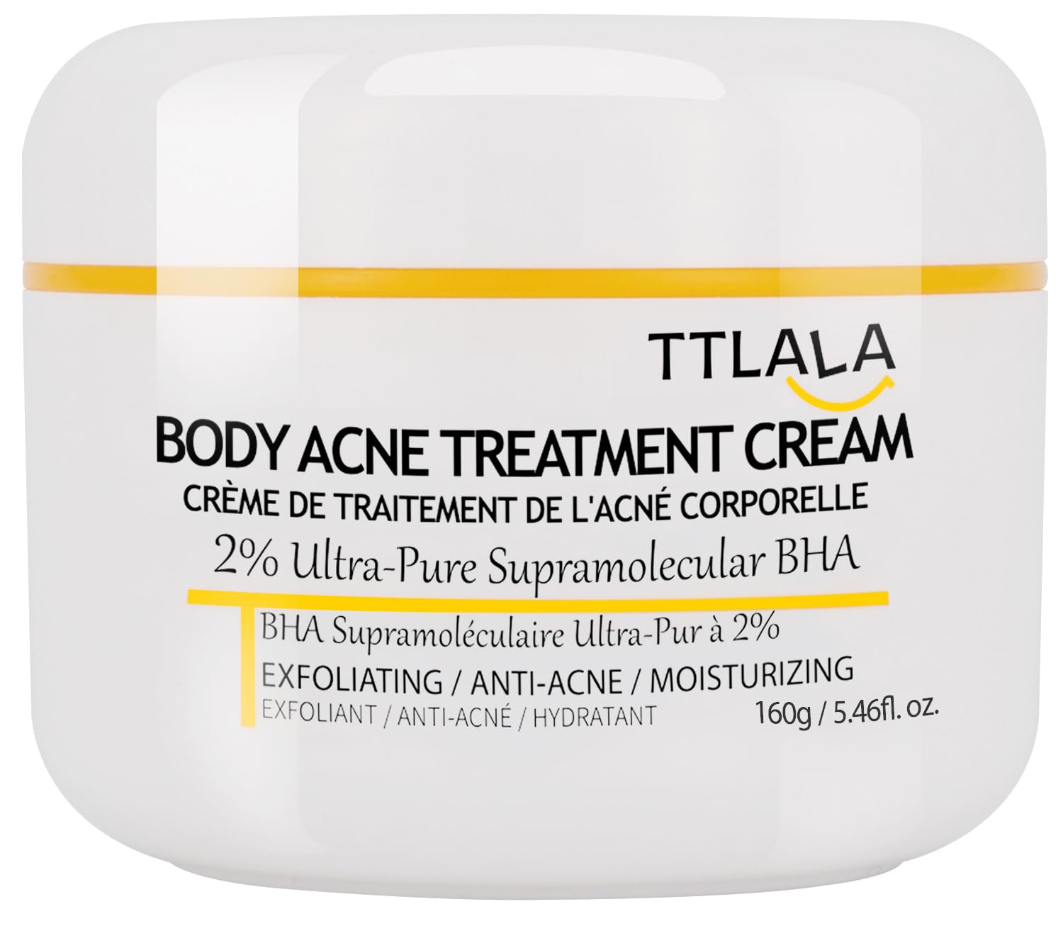 Butt Acne Clearing Treatment, Moisturizer Cream with 2% Salicylic Acid, Tea Tree Oil & Witch Hazel, Body Back Acne Treatment, Cystic Acne Treatment for Skin Delicate and Smooth 5.4oz