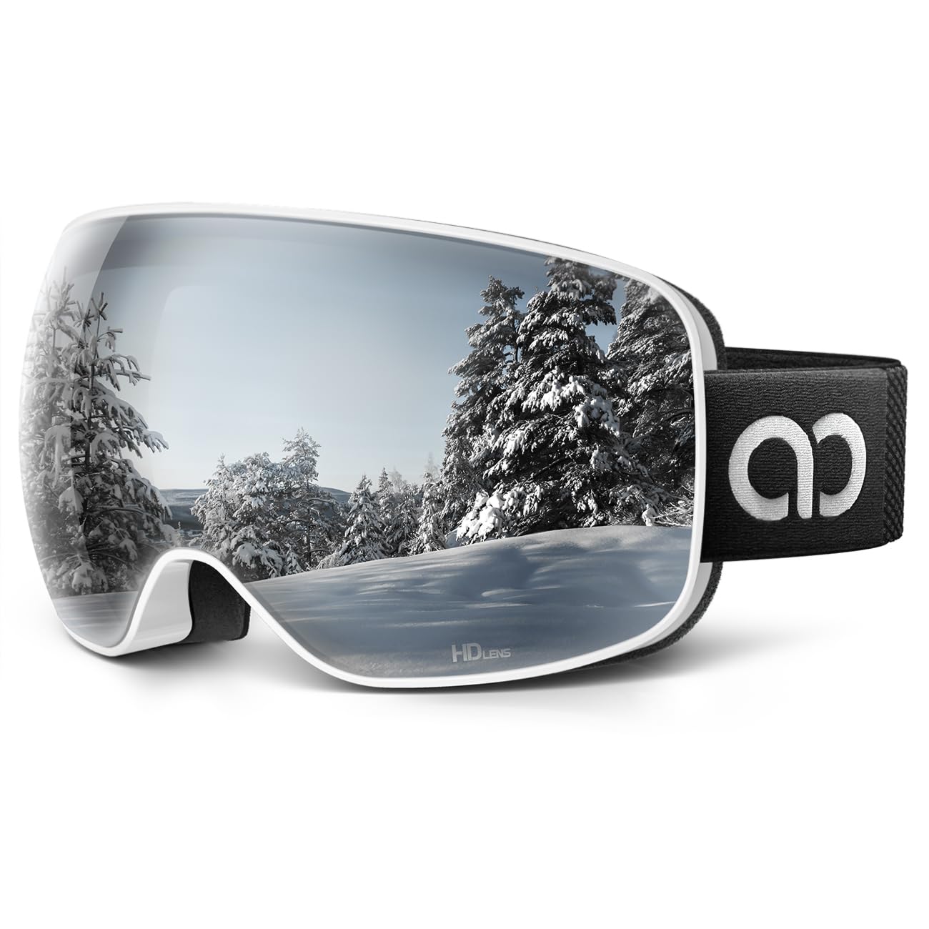 Lamicall Maschera da Sci Uomo, Occhiali da Sci OTG - [Ultra HD Lenti Sferiche & Anti Nebbia Brevettato] Occhiali Snowboard, UV400 Protezione, Maschera Snowboard Donna Visione Più Ampia