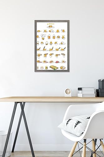 Miniatura 6 de Trends International - Póster de Gudetama con diseño de cuadrícula, para pared, 14.725 x 22.375pulgadas, versión con marco de madera tipo granero