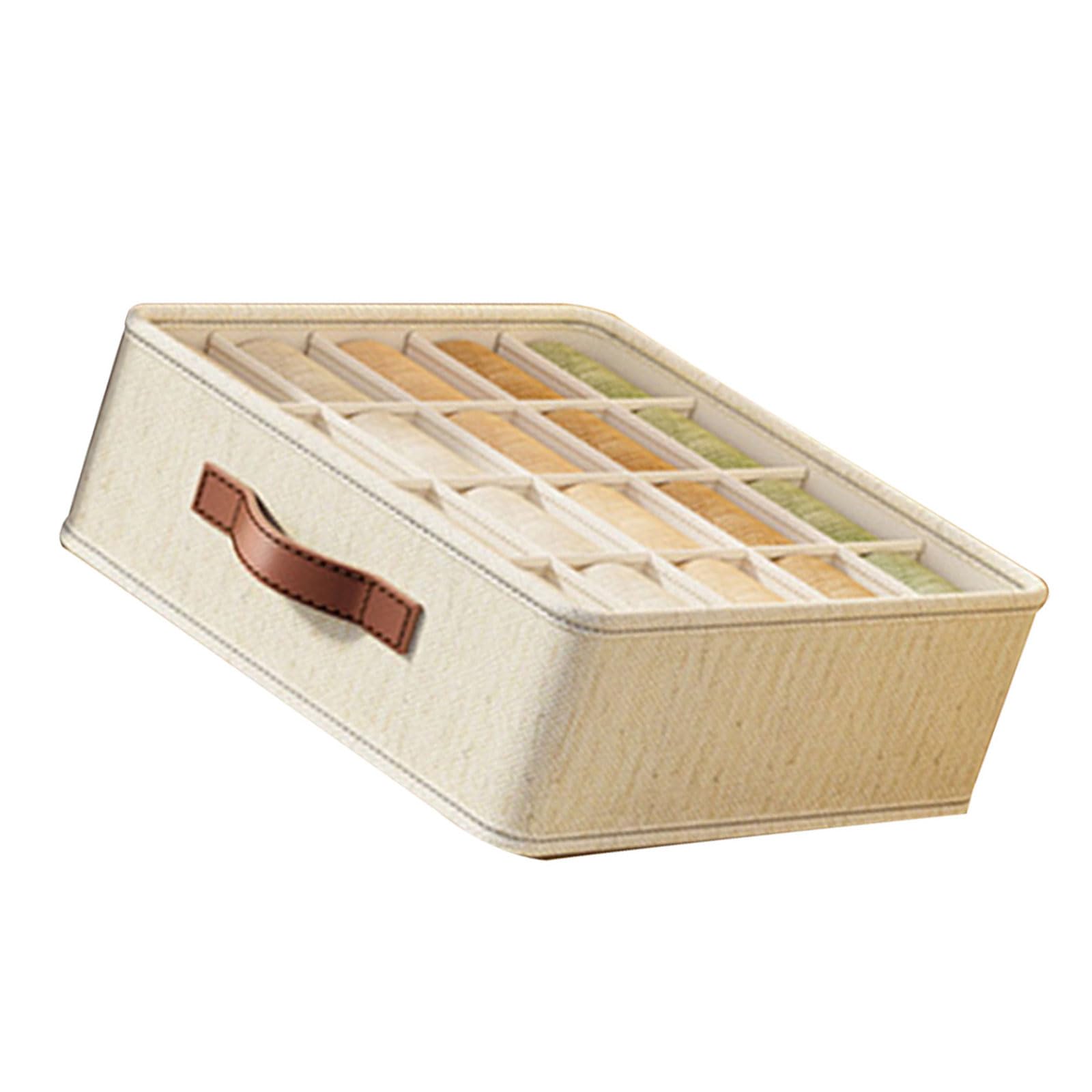 Yanwuwa 20 Grids Practical Underwear Storage Solution Multi Compartment Undergarment Holder Efficient Wardrobes Management Supplies Panty Organiser Case
