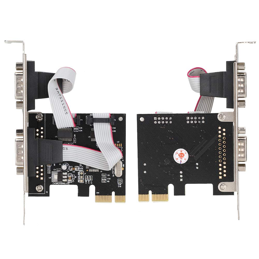 Agatige Tarjeta PCI A Serie, Tarjeta De Puerto Serie PCI Express RS-232 DB9 De 2 Puertos para Windows XP, Vista,7, 8.x, 10, 11 32/64bit Y PC Linux-Tarjeta De Puerto Serie PCIE