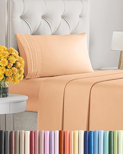Miniatura 99 de Juego de sábanas de 4 piezas de tamaño matrimonial, sábanas extrasuaves, transpirables y refrescantes, sábanas duraderas de lujo para mujeres
