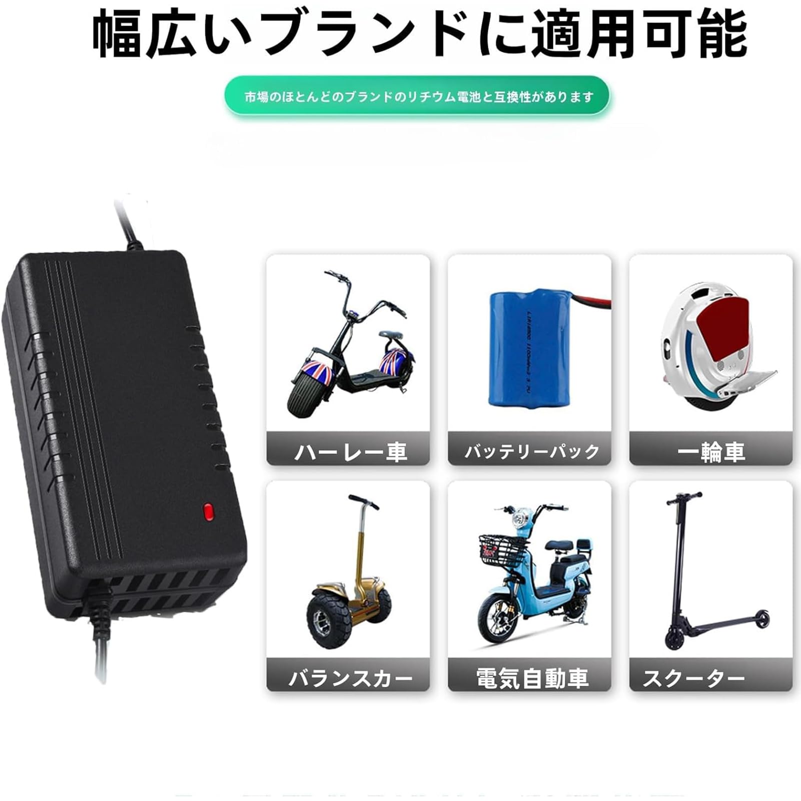 Amazon.co.jp: 電動自転車用リチウムバッテリー充電器 12V/24V/36V/48V