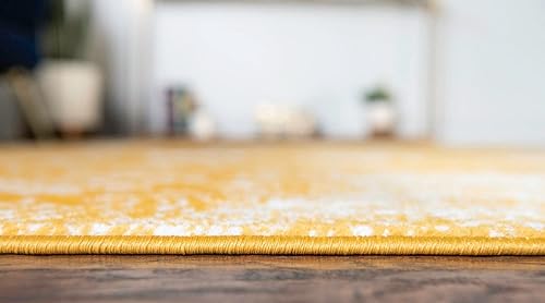 Miniatura 3 de Rugs.com Colección Monte Carlo - Alfombra cuadrada amarilla mediana de 6 pies perfecta para salas de estar, cocinas, entradas