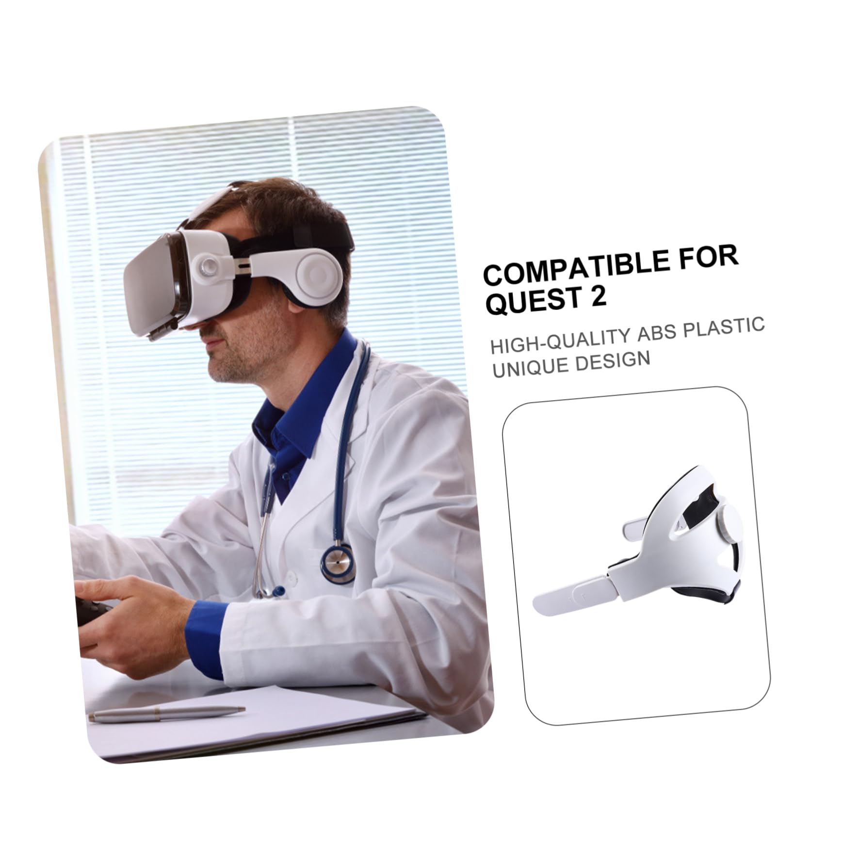 DOITOOL Cinturino per Testa Regolabile per Visore Vr Cuscinetto per Testa Fascia Protettiva Antiscivolo Supporto ed Assetto Migliorati