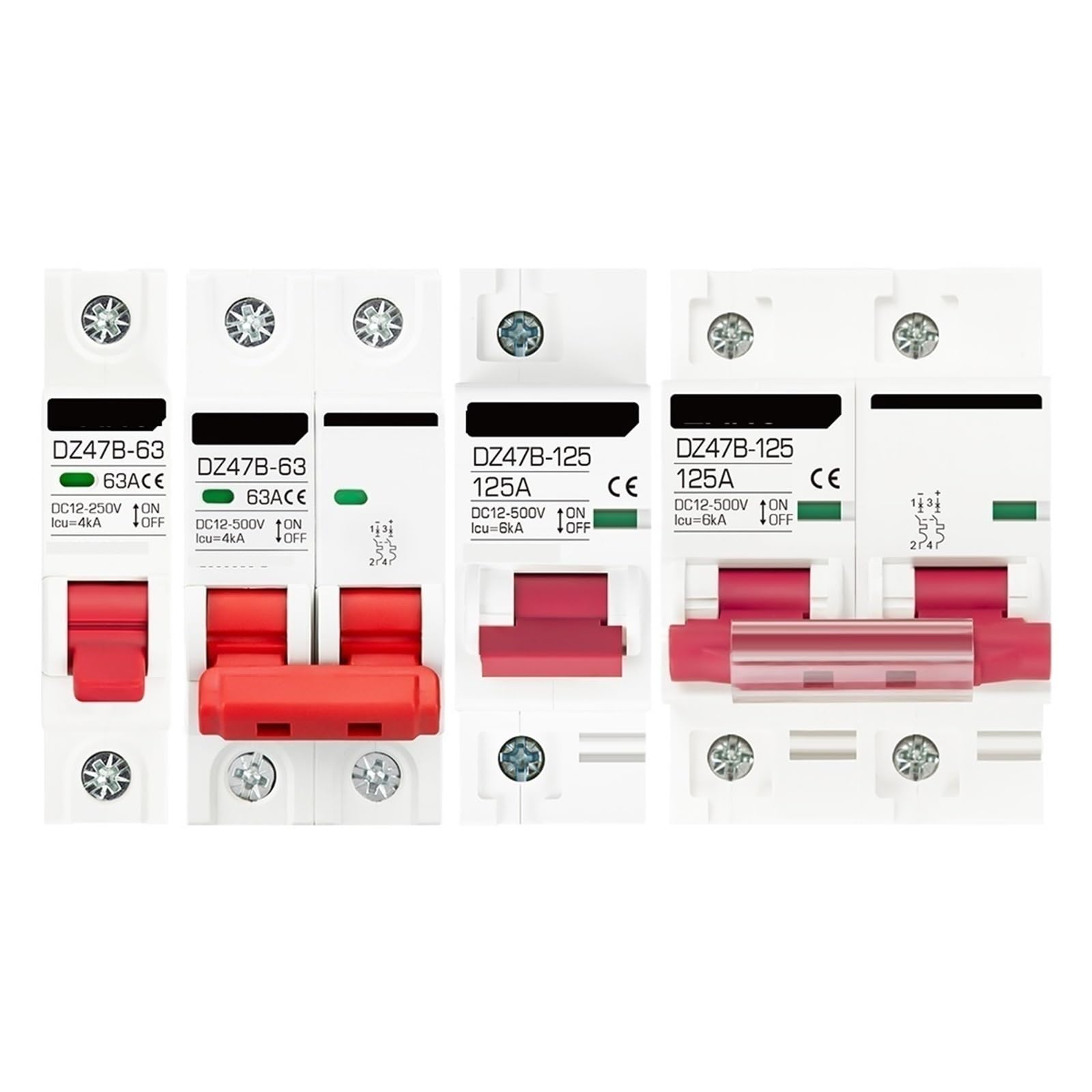 Disjoncteur de batterie bipolaire avec protection contre la rotation DZ47B 2P