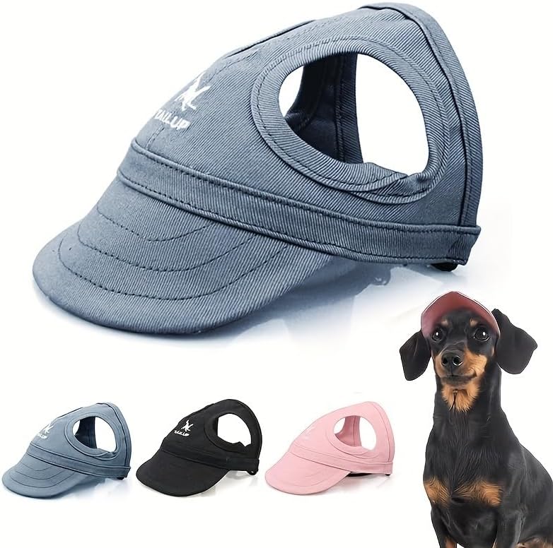 Adjustable Cap Dog Sun Hat - Waterproof UV Protection with Elastic Straps (Small to Large Breeds)