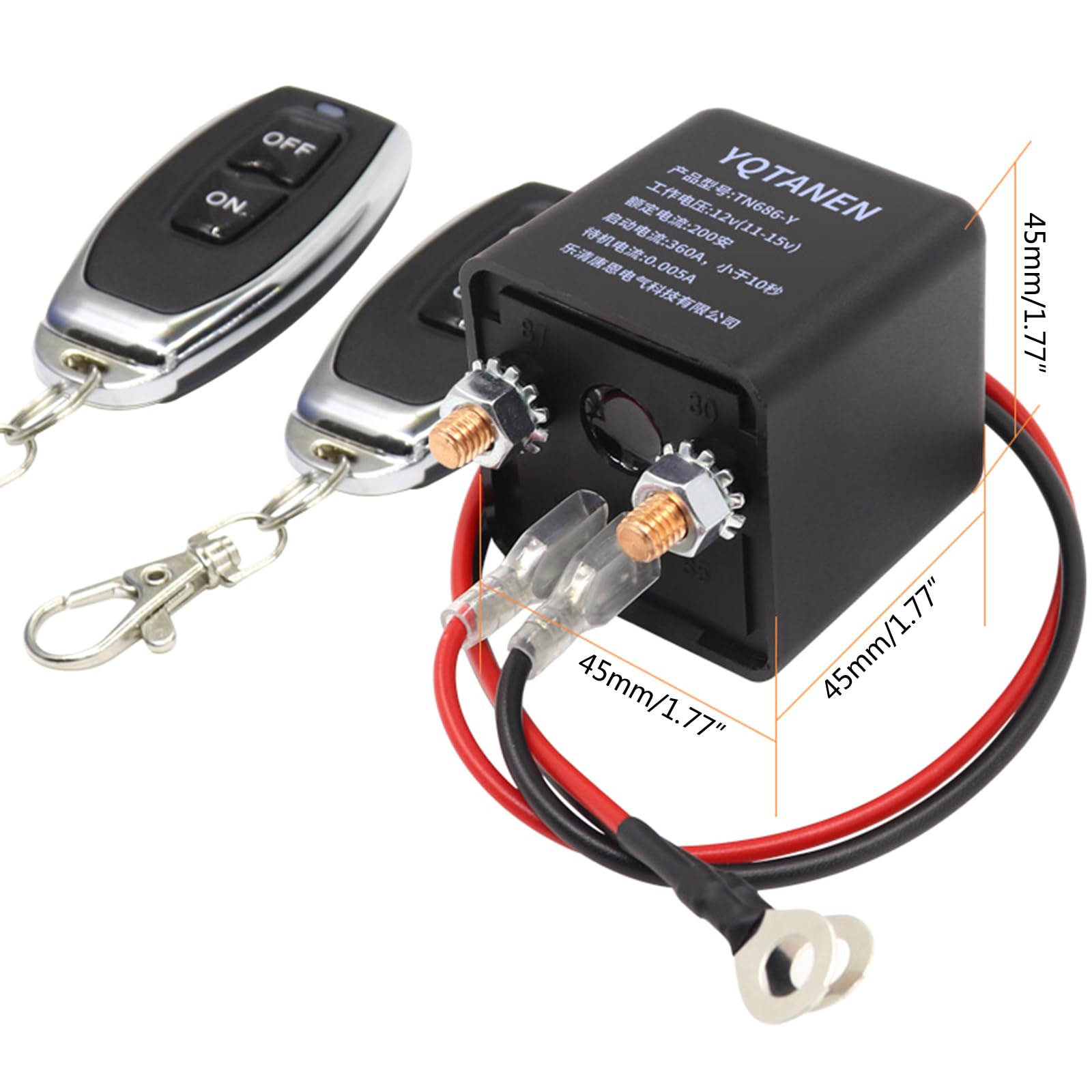 Interrupteur de déconnexion de Batterie pour Voitures, 12V 200A