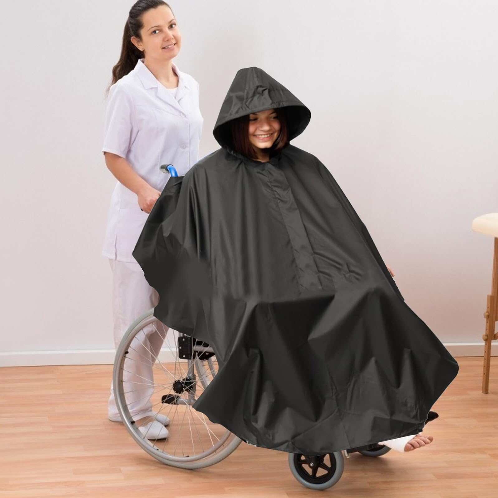 VALICLUD Poncho para Silla de Ruedas Cubierta Total para Adultos y Eléctricas Protección Lluvia para Actividades al Aire