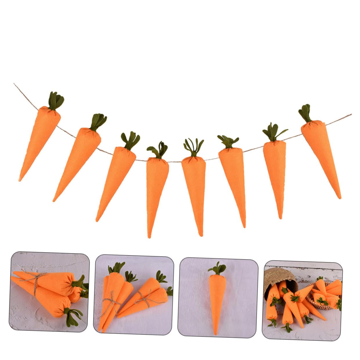Abaodam 2sets Decorazioni Pasquali Fai Te con Ghirlanda di Carote di Metri per Feste Compleanni e Cerimonie Facile da Appendere Odore