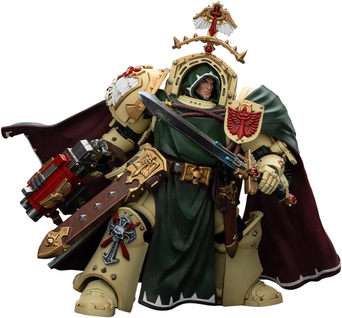 JOYTOY Warhammer 40,000 1/18 Action Figure Dark Angels Belial, Grand Master of The Deathwing with The Sword of Silence and Storm Bolter Collection Model Birthday Gifts