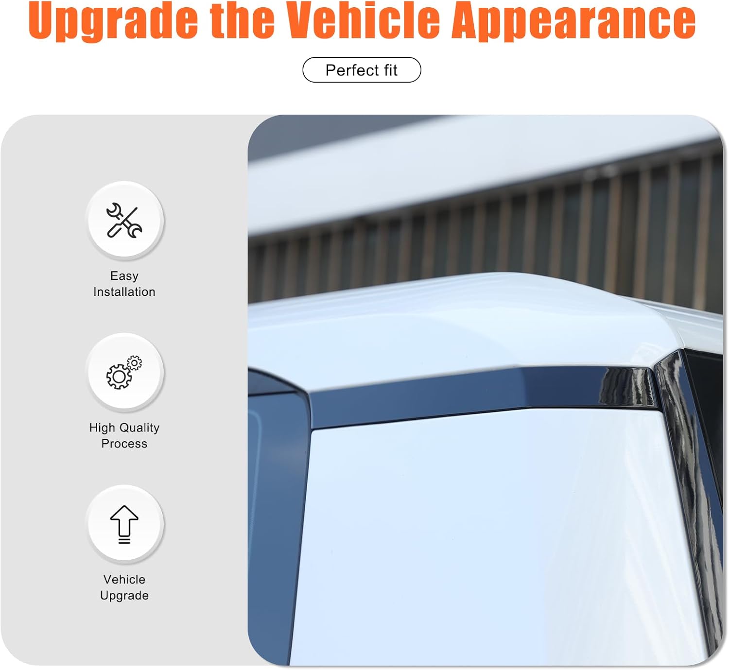 Car Window D Pillar Protective Cover Trim Replacement Compatible with Toyota Land Cruiser 250 Prado J250 LC250 2024 2025 Accessories (Piano Black)