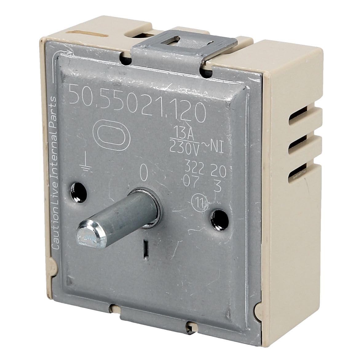 easyPART Kompatibel/Ersatz für EGO 50.55021.120 Kochplattenschalter 2kreis für Kochfeld Herd