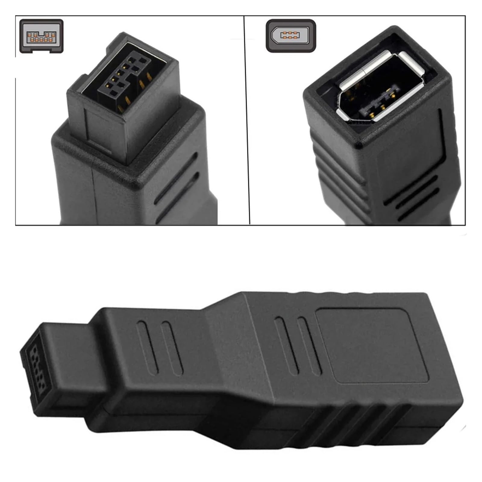 FireWire Adaptateur convertisseur 400 vers 800 1394a 6 broches femelle vers 1394b 9 broches mâle