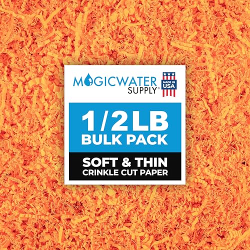 MagicWater Crinkle Cut Paper - Soft and Thin - 1/2LB - Orange