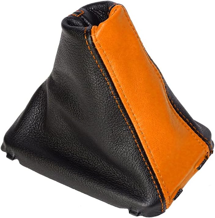 Ltd Compatible with Shift Boot for Volvo S80 2006-2016 Leather Orange Stripe