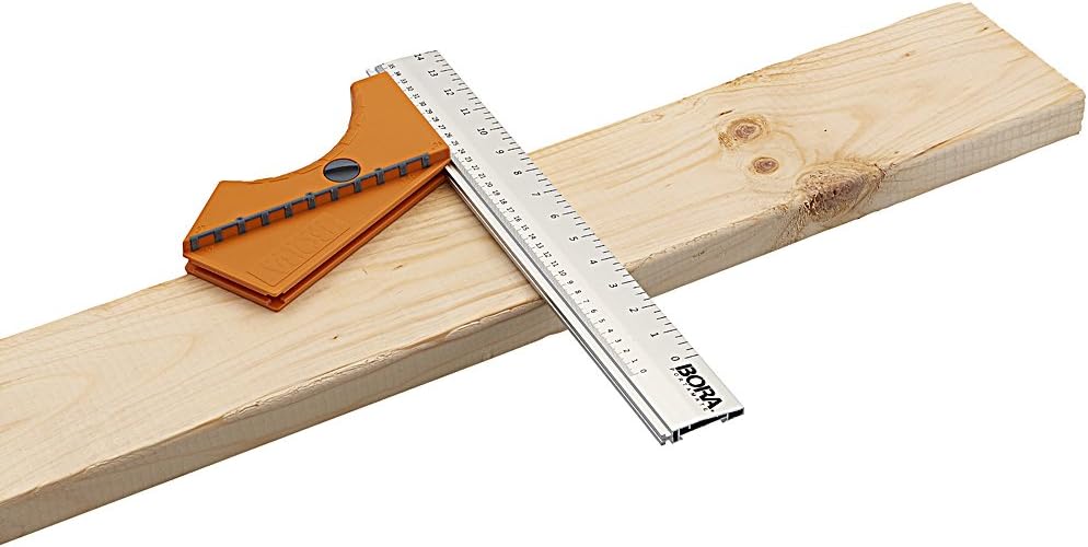 Bora 530416 Quickcut Circular Saw Guide With Rail & Angle Assist, All-In-One Woodworking Tool, Strong Aluminum 16 Inches Long, With A 14-Inch (35.5Cm) Guide Rail 3