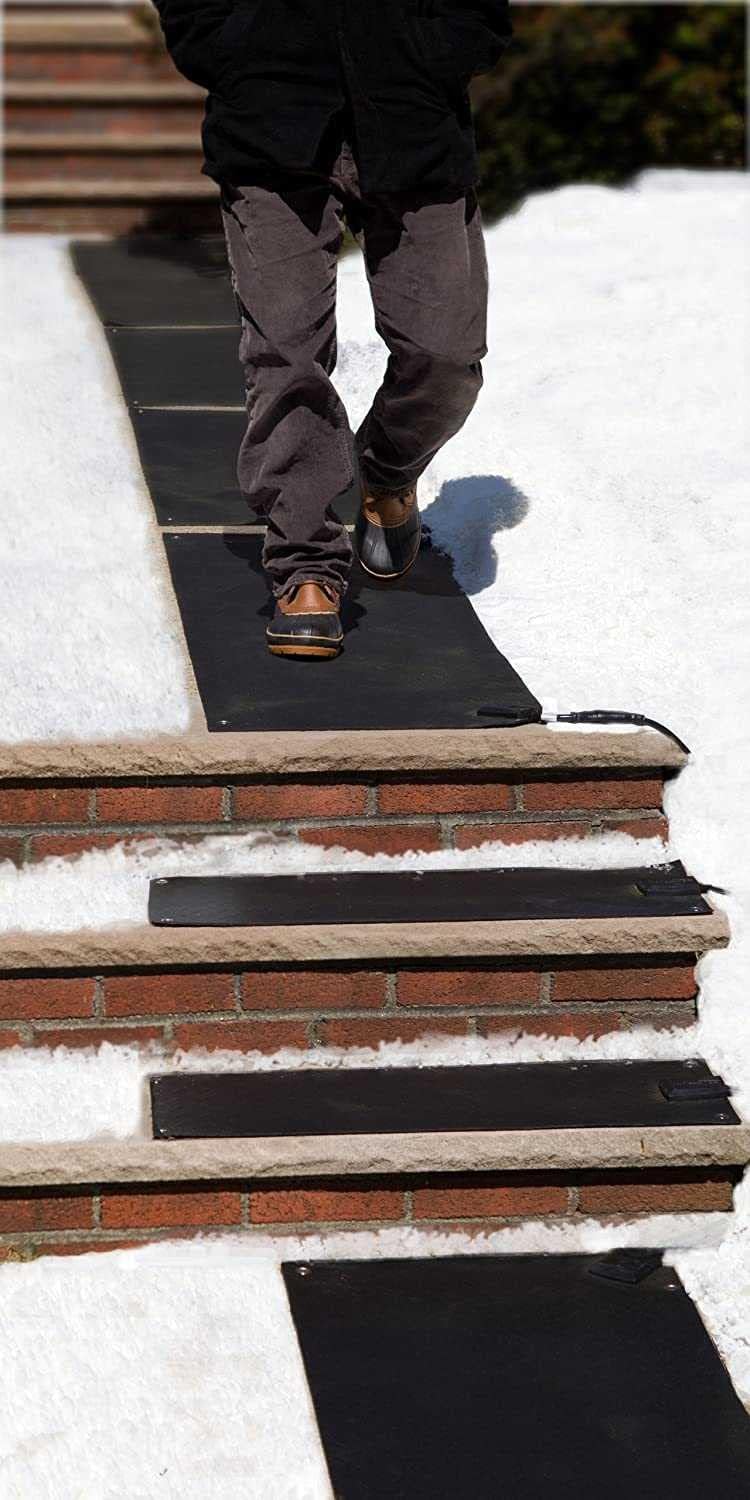 1 tapis chauffant de fonte de neige pour entrées – Différentes tailles 30,5 cm/39,9 cm/50,8 cm/59,9 cm – Produits antidérapants pour enlever la neige et la fonte de glace – Tapis de fonte de neige
