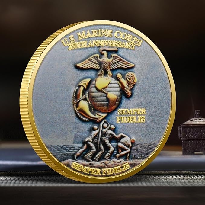 Amazon.com: Marine Corps 250th Anniversary Challenge Coin – USMC