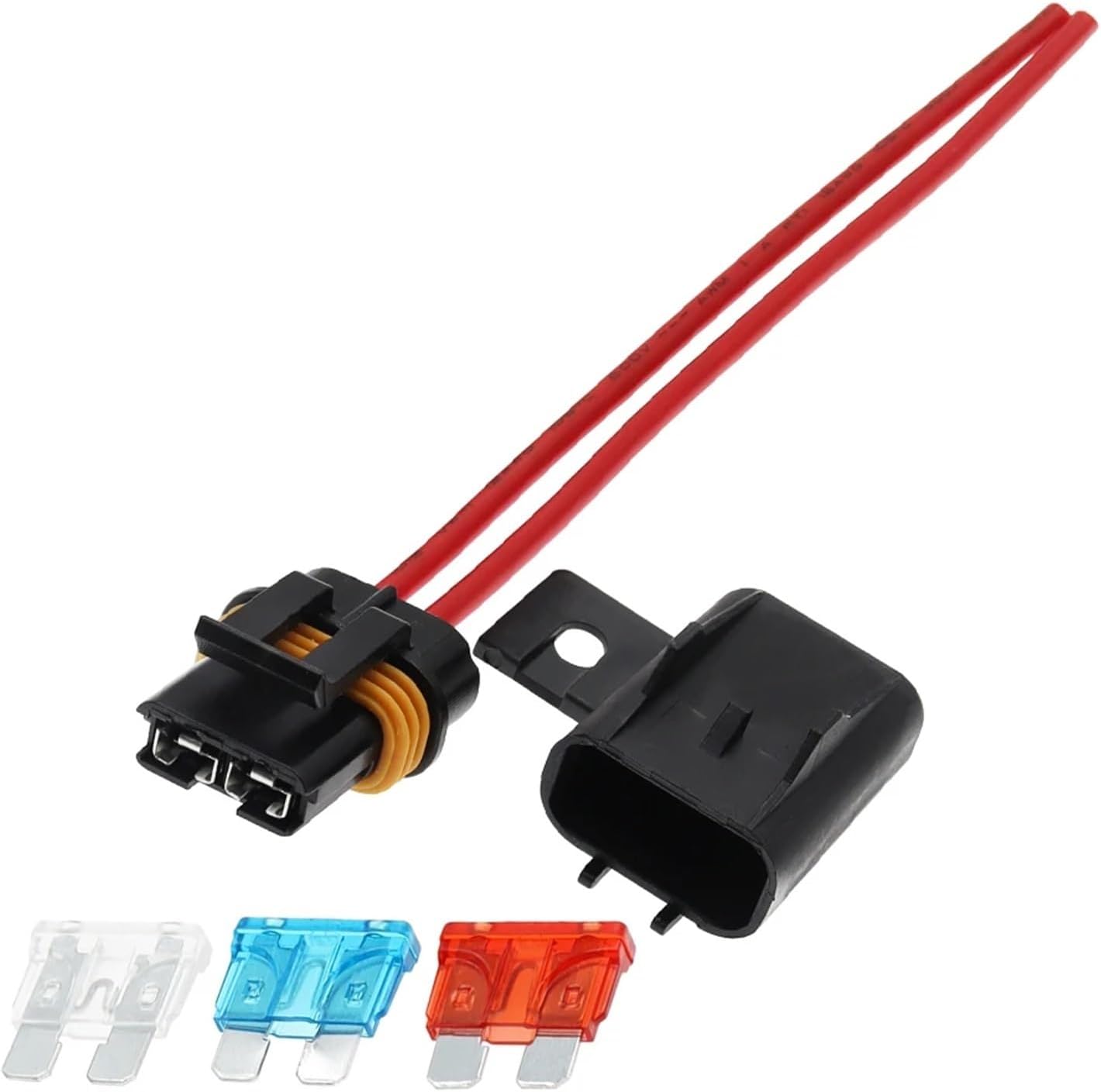 1PCS Fuse Holders, Waterproof 12AWG Medium Car insert 600V(45A)