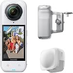Insta360 X5 New Essentials Bundle - Waterproof 8K 360° Camera, Leading Low Light, Invisible Selfie Stick Effect, Rugged and Replaceable Lens, 3-Hour Battery, Built-in Wind Guard