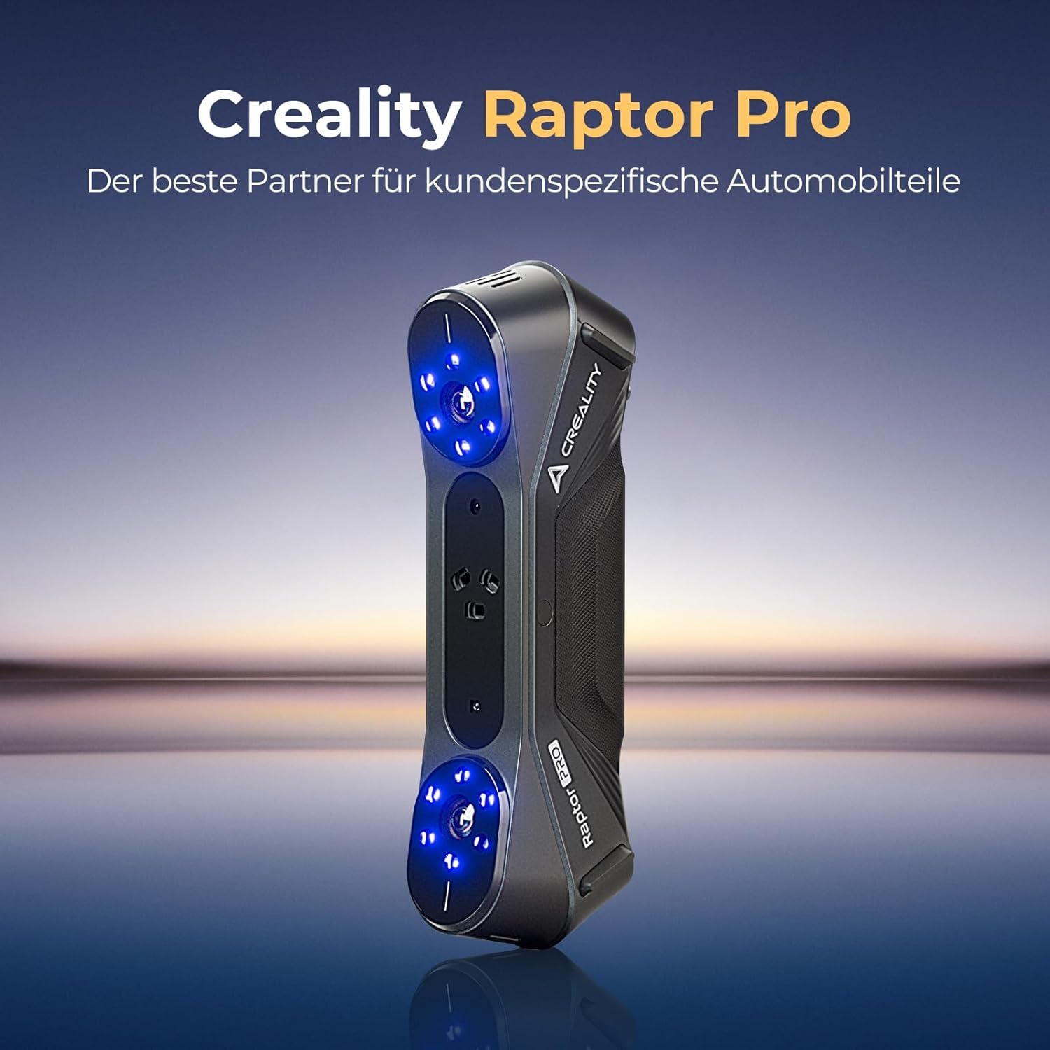 Creality Scanner 3D CR-Scan Raptor Pro per stampa 3D, 60fps ad alta velocità e oggetti da 5 mm a 4 m, 22 + 7 laser blu e scanner manuale NIR, precisione 0,02 mm, scansione a colori a 24 bit per
