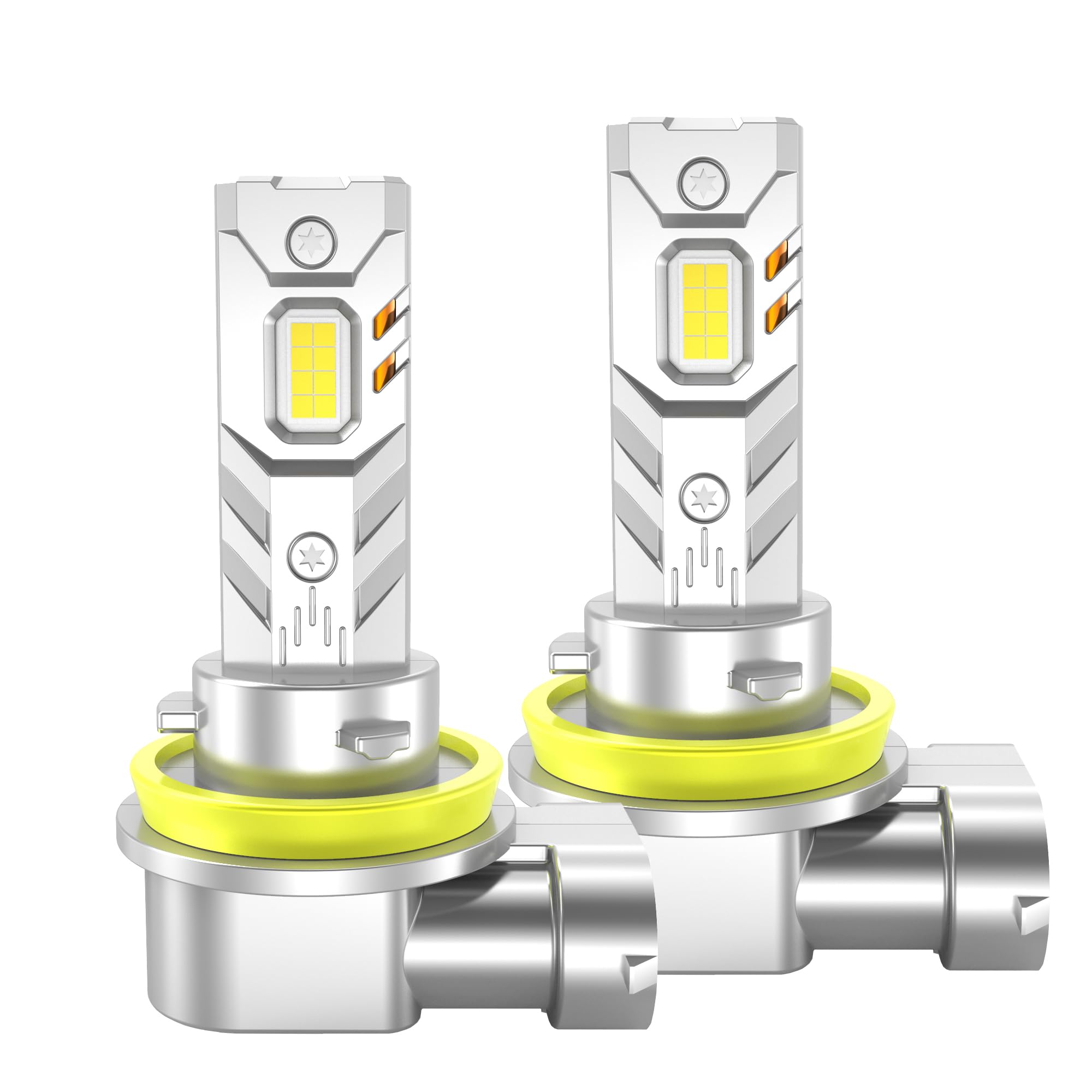 MGCOKINILY Halogen Auto Lampen H11, 55W 300% Helligkeit als Halogenlampen11000LM 6000K Kaltes Weiß,1:1 Mini-Größe, 2 Stück