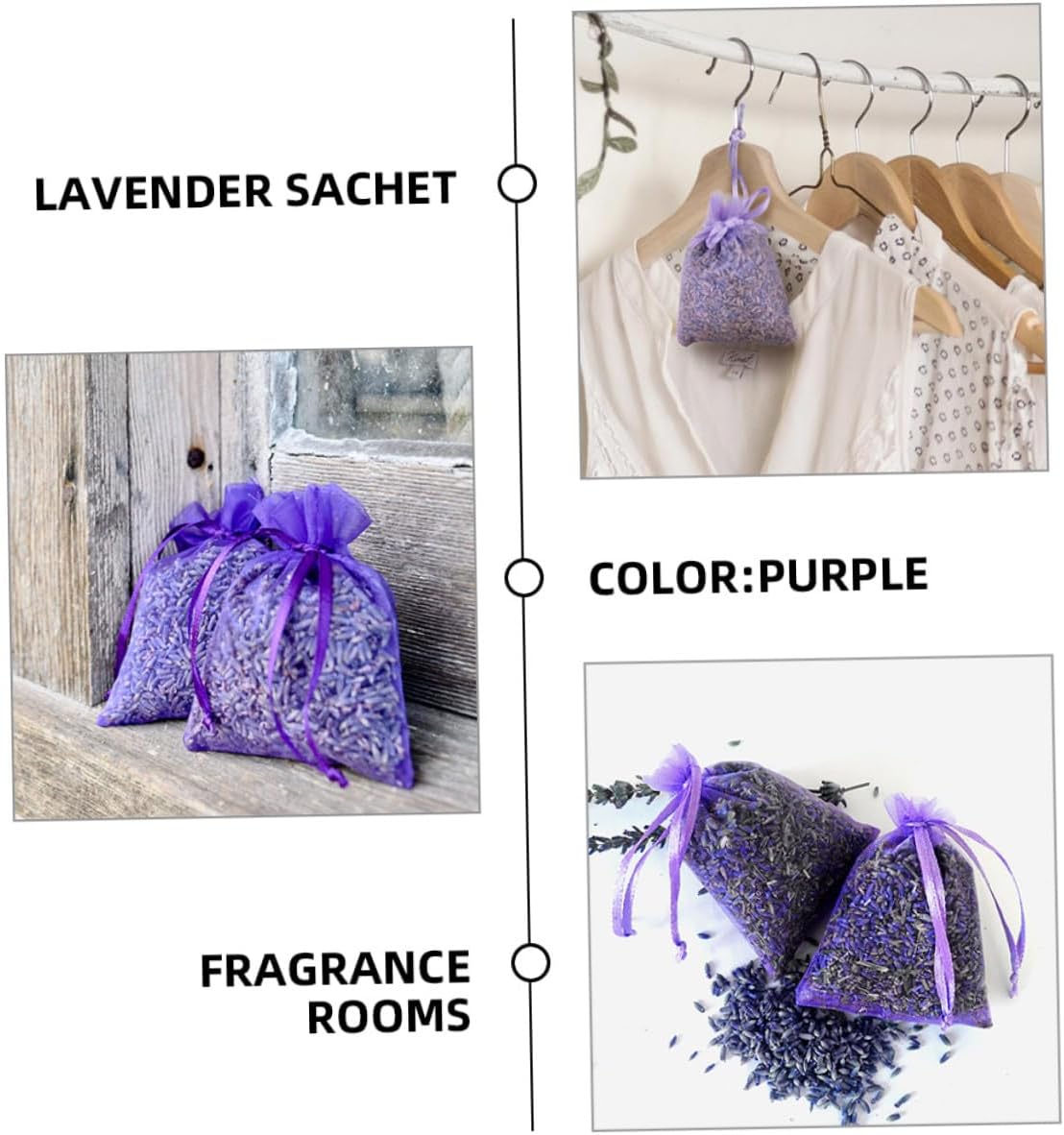 10pcs Lavender Sachets for Closet Freshening Dried Lavender Bags for Home Fragrance Scented Sachets for Wardrobe and