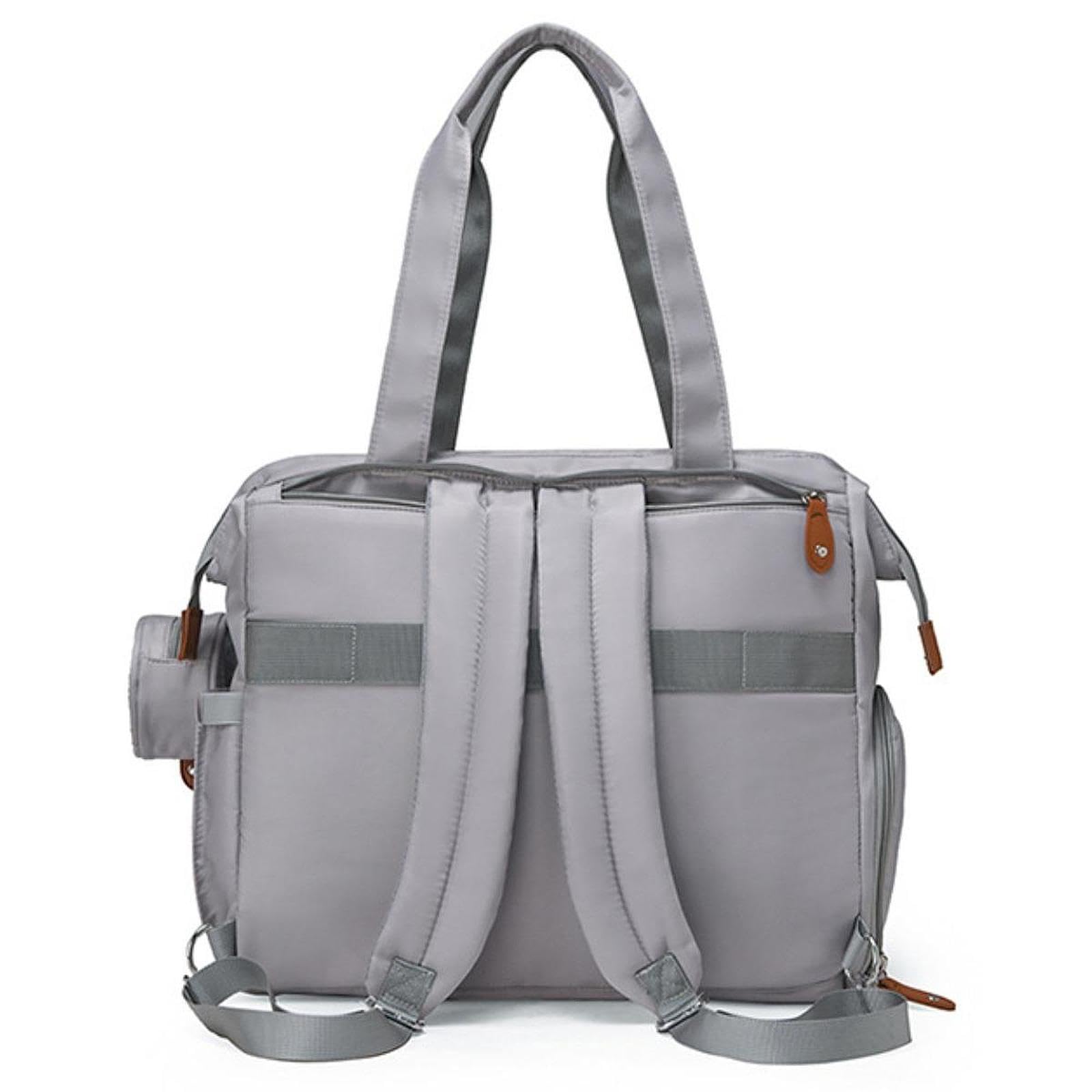 Generic Wickelrucksack, Reisetasche, Große Kapazität, Verschleißfest, mit Schuhfach, Schnulleretui, Kleidung, Grau