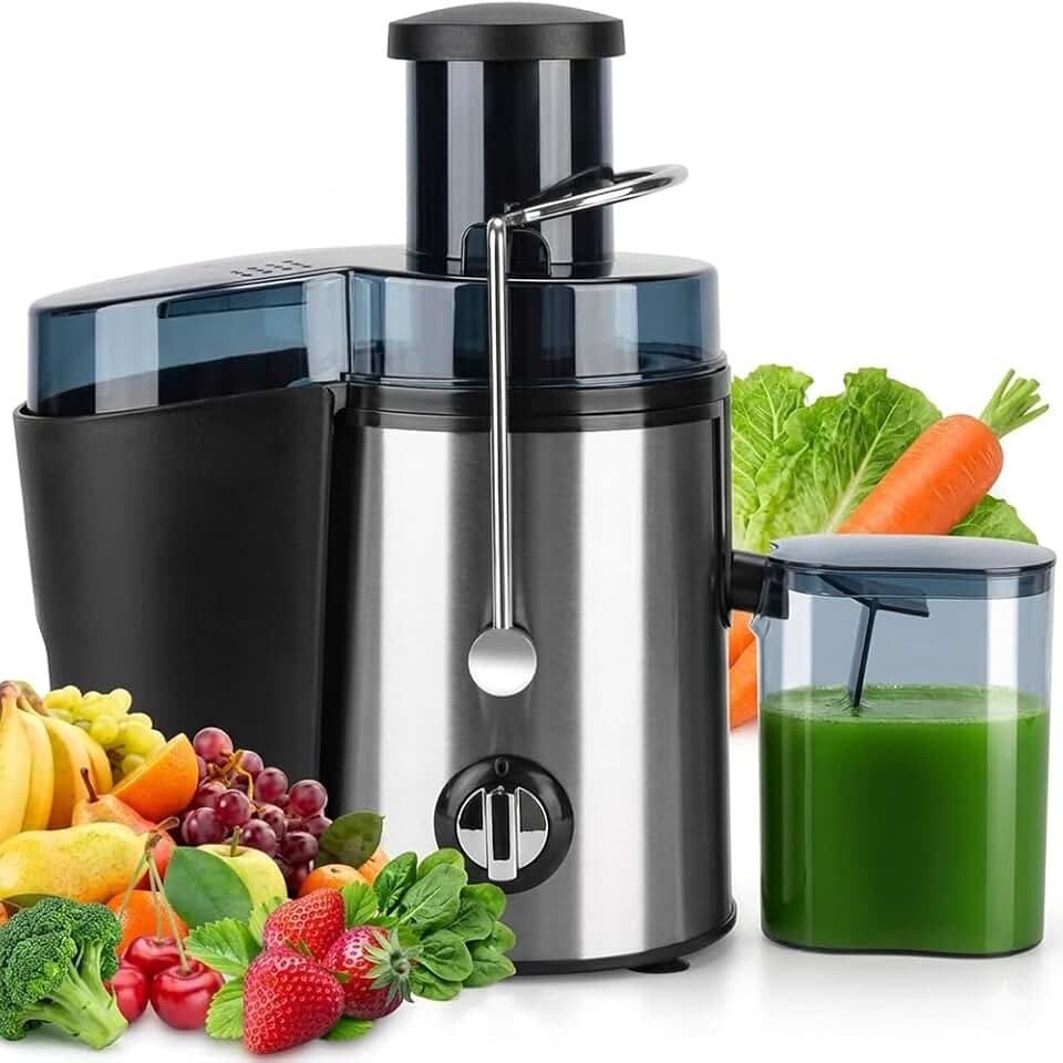 Centrifuga de Frutas Espremedor Mastigação com Configuração - 220V, 600W, Boca Larga de 70MM, 2 Velocidades, Separação Automática Suco E Bagaço, Alto Rendimento Suco, Juicer, Extrator de Suco