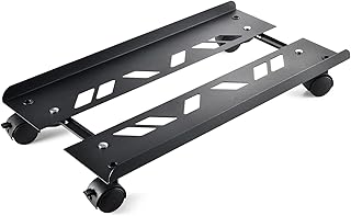 Adjustable Computer Tower Stand, Premium Mobile CPU Holder with Rolling Caster Wheels, Versatile PC Tower Stand for Floor, Carpet, and Gaming PC Case Protection