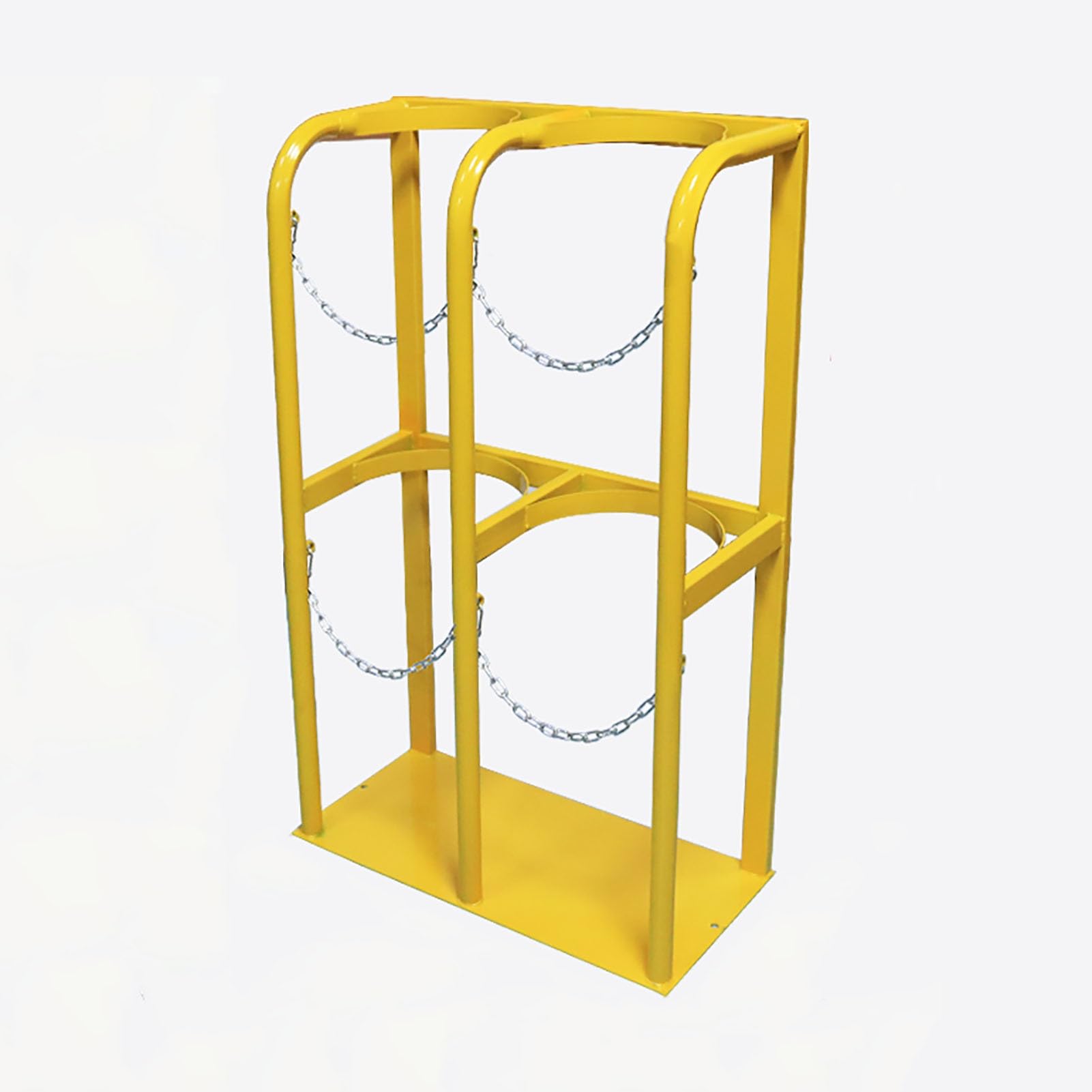 WXPGFEQ Oxygen Cylinder Rack with Safety Chains, Durable Floor-Mountable Fixed Shelf for Gas Cylinder Bracket, Nursing Home Storage Solution
