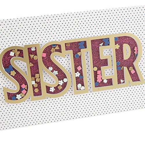 Image of Hallmark Signature Birthday Card for Sister (Confetti Shaker) (799RZH1031)