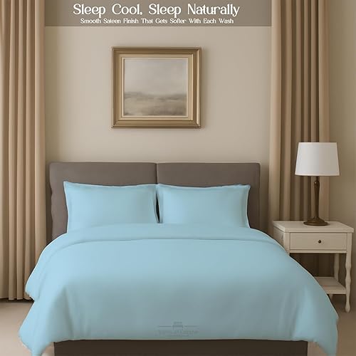 Miniatura 6 de Sleeper Sofa Juego de sábanas de 4 piezas de alta calidad, 100% algodón de 500 hilos, tejido de satén liso y súper suave, sábanas de cama extra