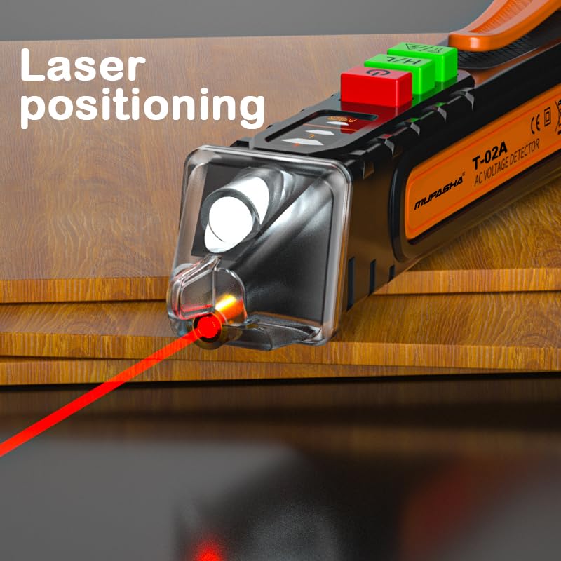 MUFASHA AC Voltage Detector Pen, 12V-1000V Range Electrical Tester, Non-Contact VoltageTester with LED Light - Image 3