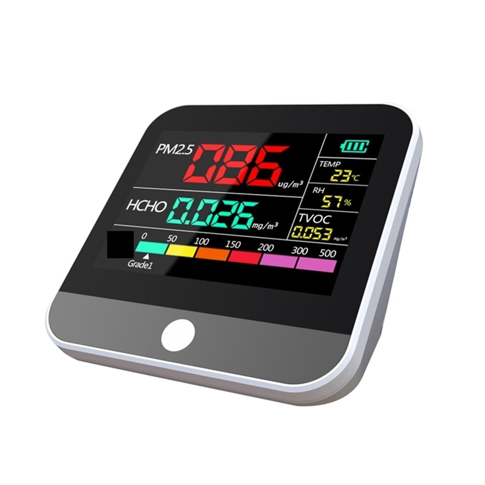 CVFRDD Indoor Air Quality Monitor PM2.5/PM1 /PM10 Monitor Temperature Formaldehyde TVOC Air Quality Tester