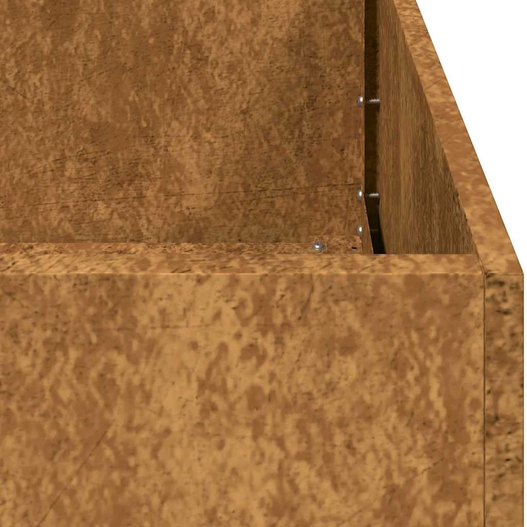 vidaXL Jardinière rouillé 80x80x80 cm Acier Inoxydable, Pot de Fleurs, Support de Plantes, lit surélevé, Support de jardinière, bac à Plantes