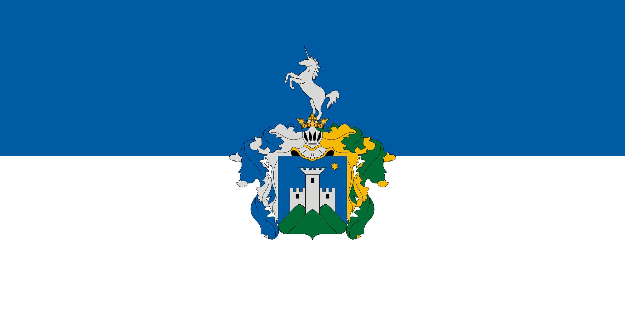 Drapeau Large Szigliget en tissu haute densité aux finitions soignées pour mât extérieur