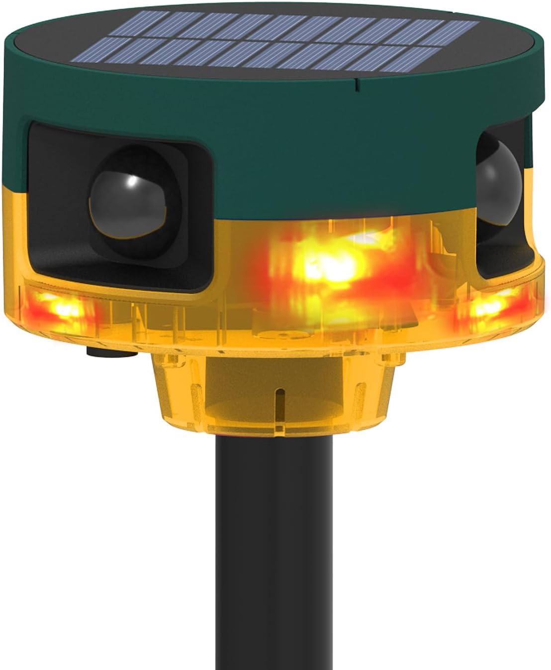 XRDZYXGS Cat Repellent Fox Repellent, Animal Deterrent with Motion Sensor, 129dB Sound and IP55 Waterproof Deterrent Flashing Light, Animal Repellent for Farm, Garden, Barn, Villa Yard