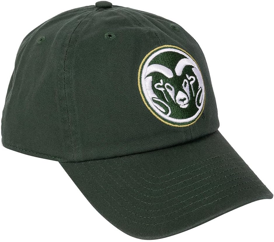 Desert Cactus Colorado State University Baseball Hat Rams CSU Brimmed Embroidered Cap Adjustable Cloth Strap Adult (Style A) Green