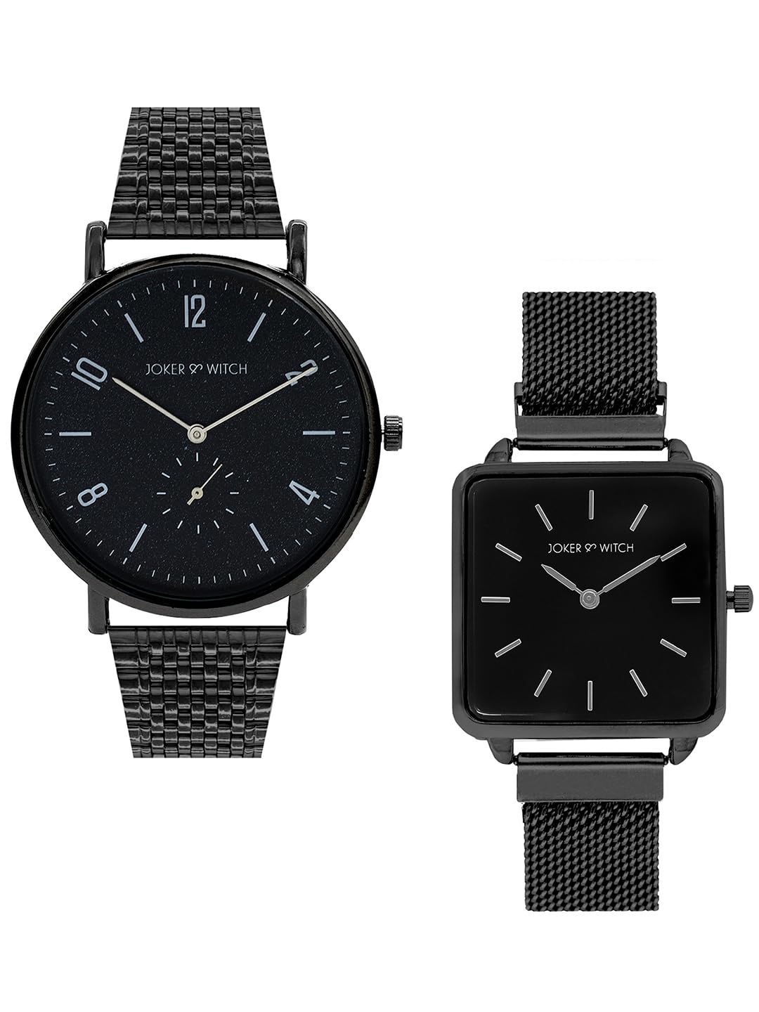 Joker & Witch Stainless Steel Joker And Witch Lady And The Tramp Couple Analogue Watches, Black Dial, Black Band (B0CC9M95JZ) Amazon Price History, Amazon Price Tracker