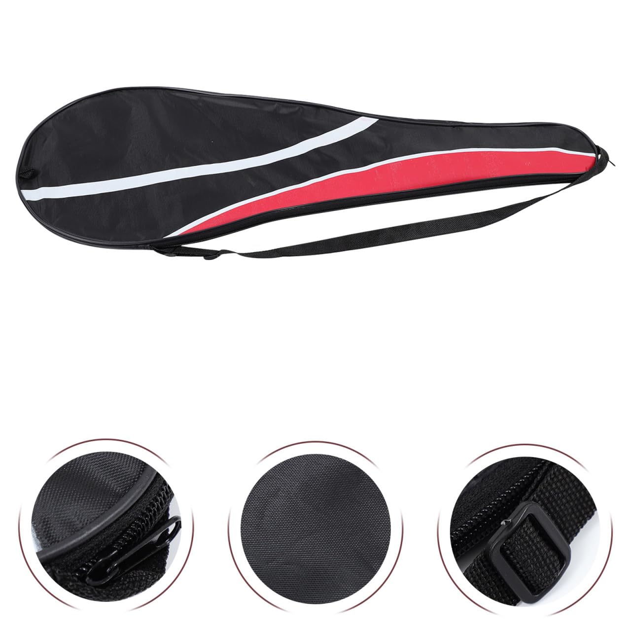 SUPVOX Bolsa de Raqueta de Bádminton 70 cm, Funda de Tela Oxford, Negra y Roja