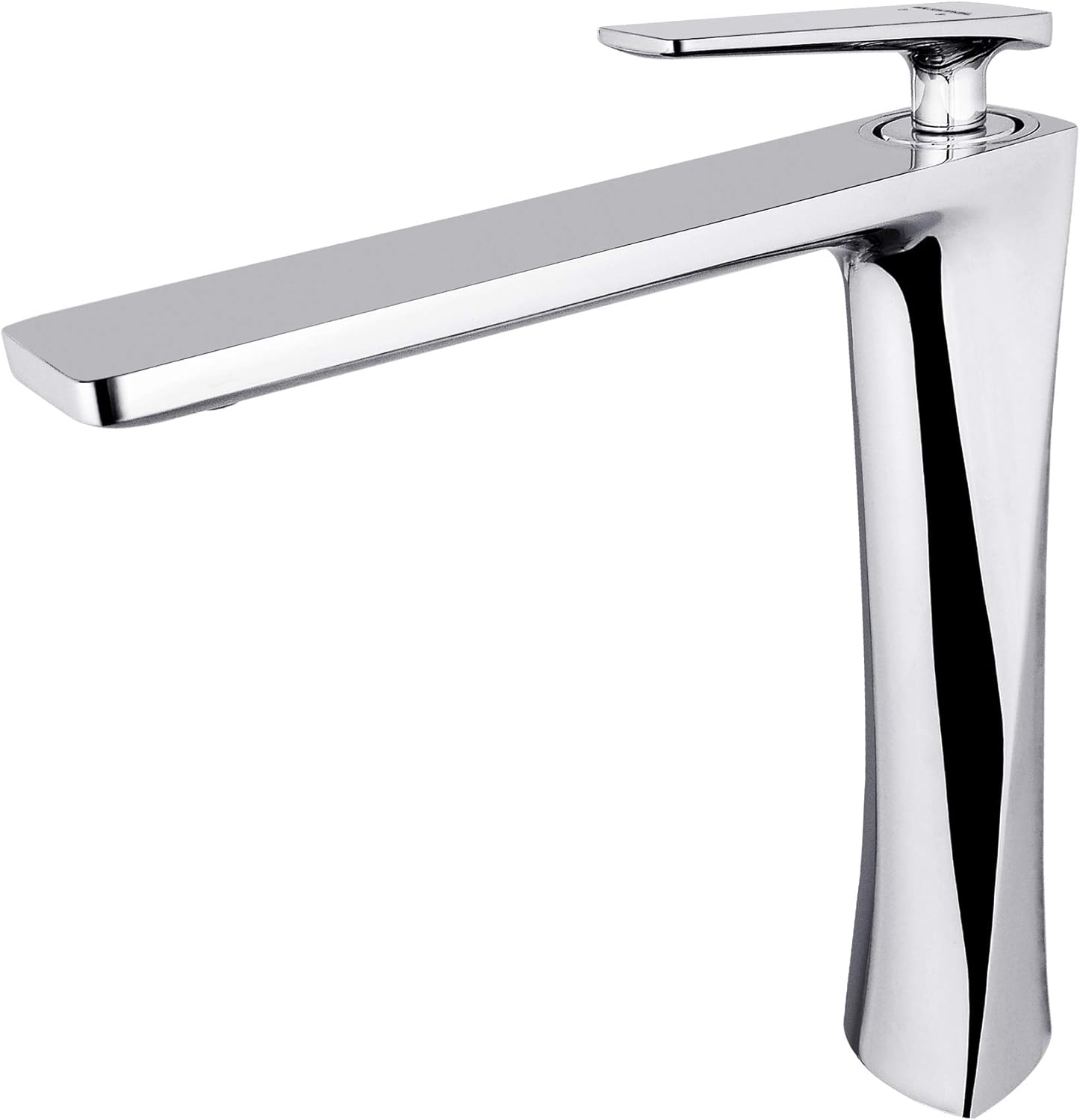 Hot Deals JOMOLA Bathroom Vessel Sink Faucet Single Handle Vanity Sink Bowl Basin Faucet One Hole Tall Bathroom Faucet Lavatory Basin Mixer Tap Brass Matte White