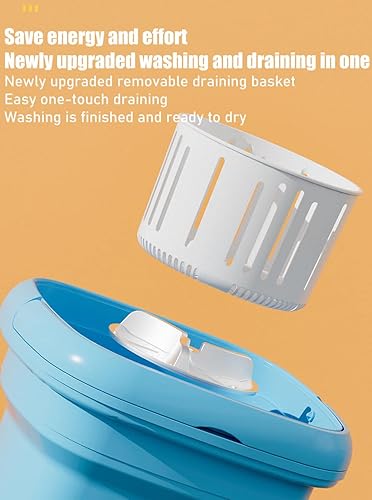 Miniatura 4 de Mini lavadora, mini lavadora portátil, lavadora plegable, lavadora de ropa interior, adecuada para ropa interior, calcetines, viajes, camping,