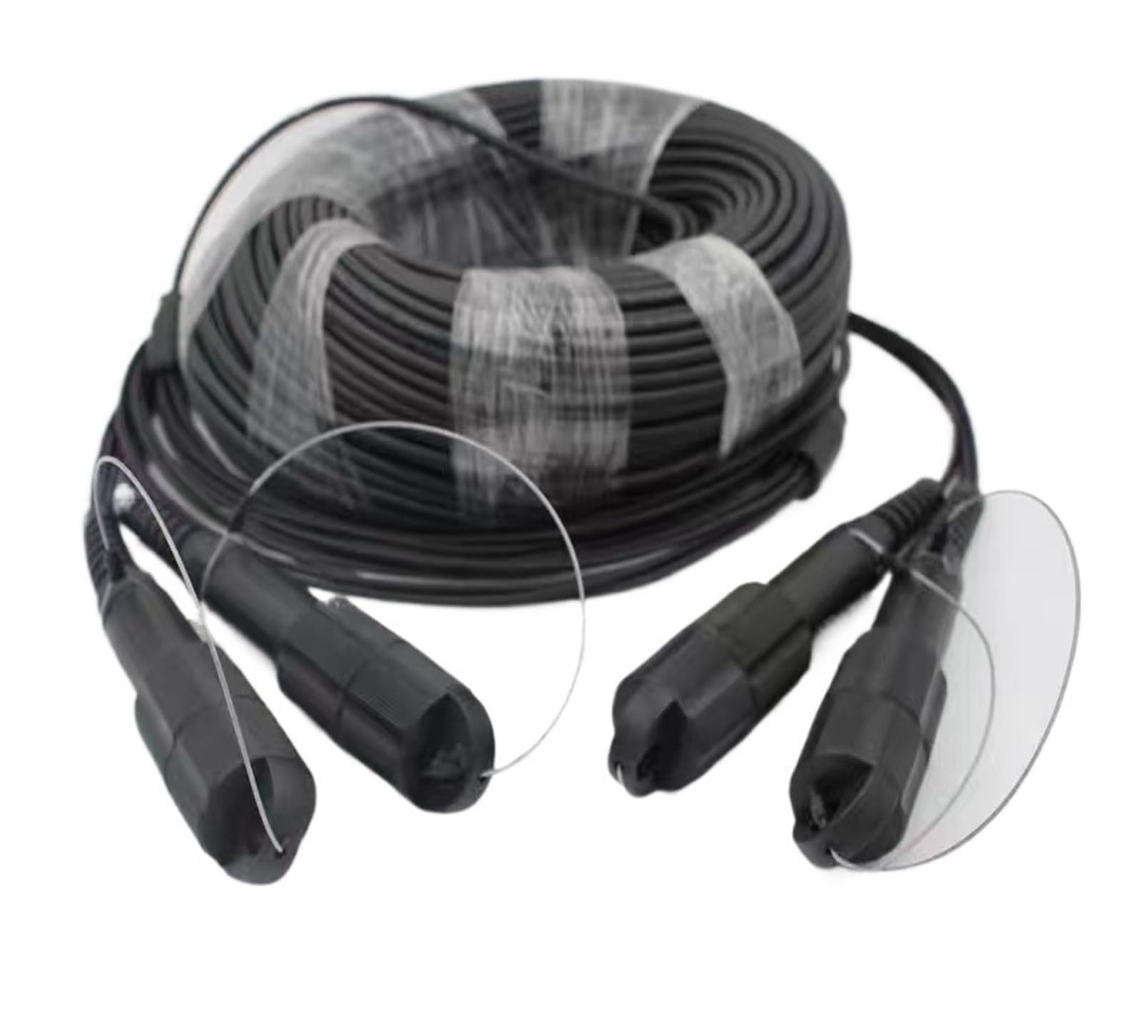 Cordon de raccordement extérieur monomode blindé 50 m 2/4/6/8 cœurs LC SC FC A SM LSZH TPU étanche Cavalier rallonge de Fibre Optique 2C4C6C(2 Cores TPU SC-SC)