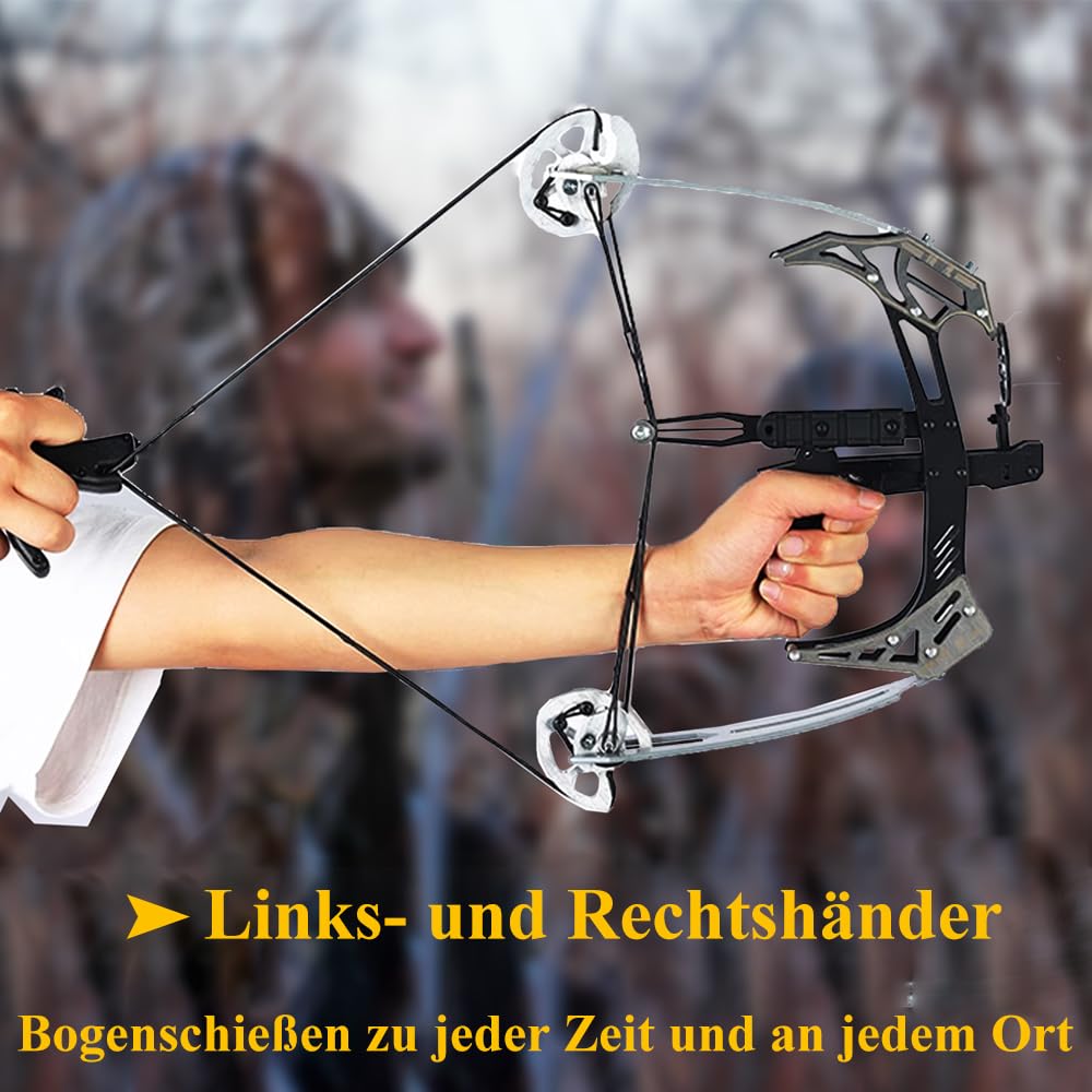 AMEYXGS Bogenschießen Mini Compoundbogen 25lbs Compoundbogen Set Bogen und Pfeile mit Visier für Rechts und Handbogenschützen
