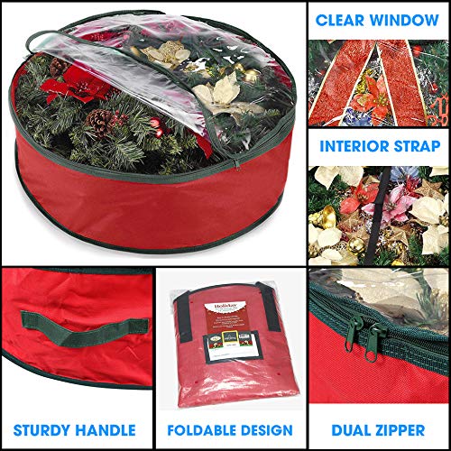 image for Primode Christmas Wreath Storage Bag 30