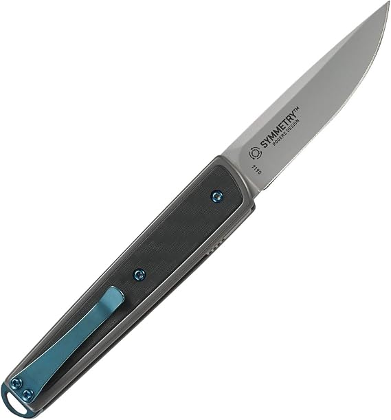 CRKT Symmetry Folding Everyday Carry Knife: Plain Edge Folder with Liner Lock, Everyday Carry Folded Knife with IKBS Ball Bearing Pivot System and G10 Handle 7190